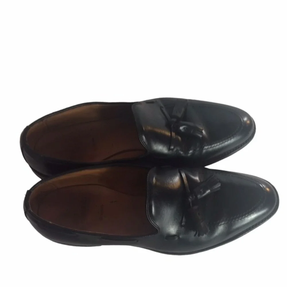 Allen Edmonds 11.5 B Handcrafted Calfskin Leather Grayson Black Tassel Loafers‎